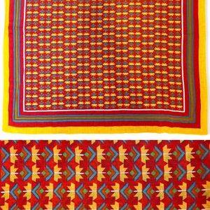 Vintage Colorful Southwestern Print Scarf